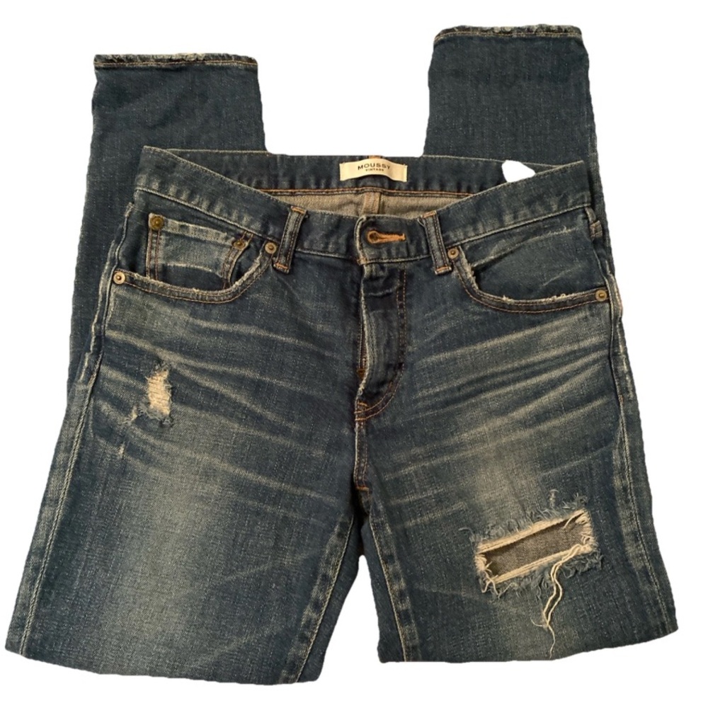 Vintage  Moussy Howa Straight Distressed Jeans